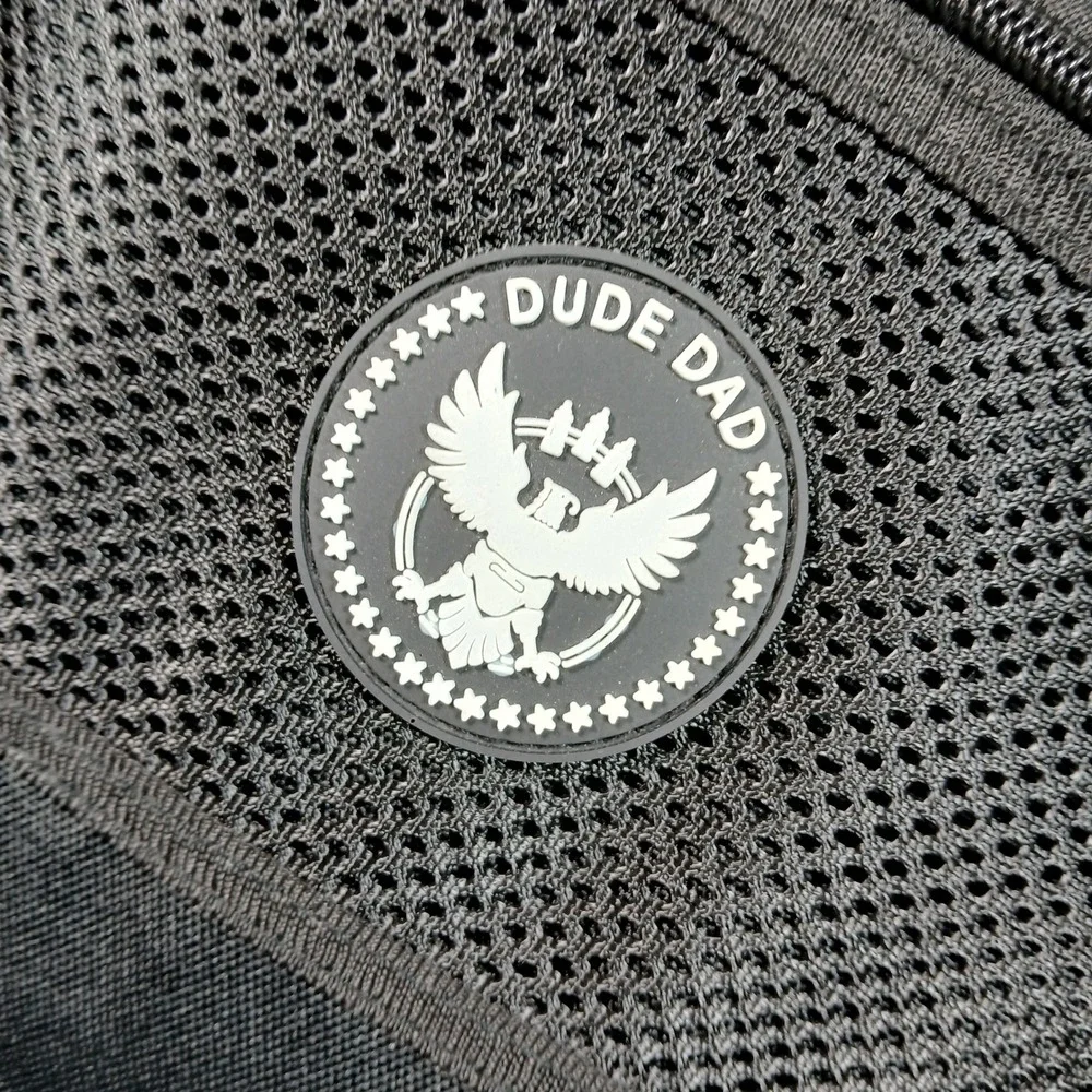 Dude Dad Tactical Diaper Bag Backpack Mens Black Canvas Utility Travel